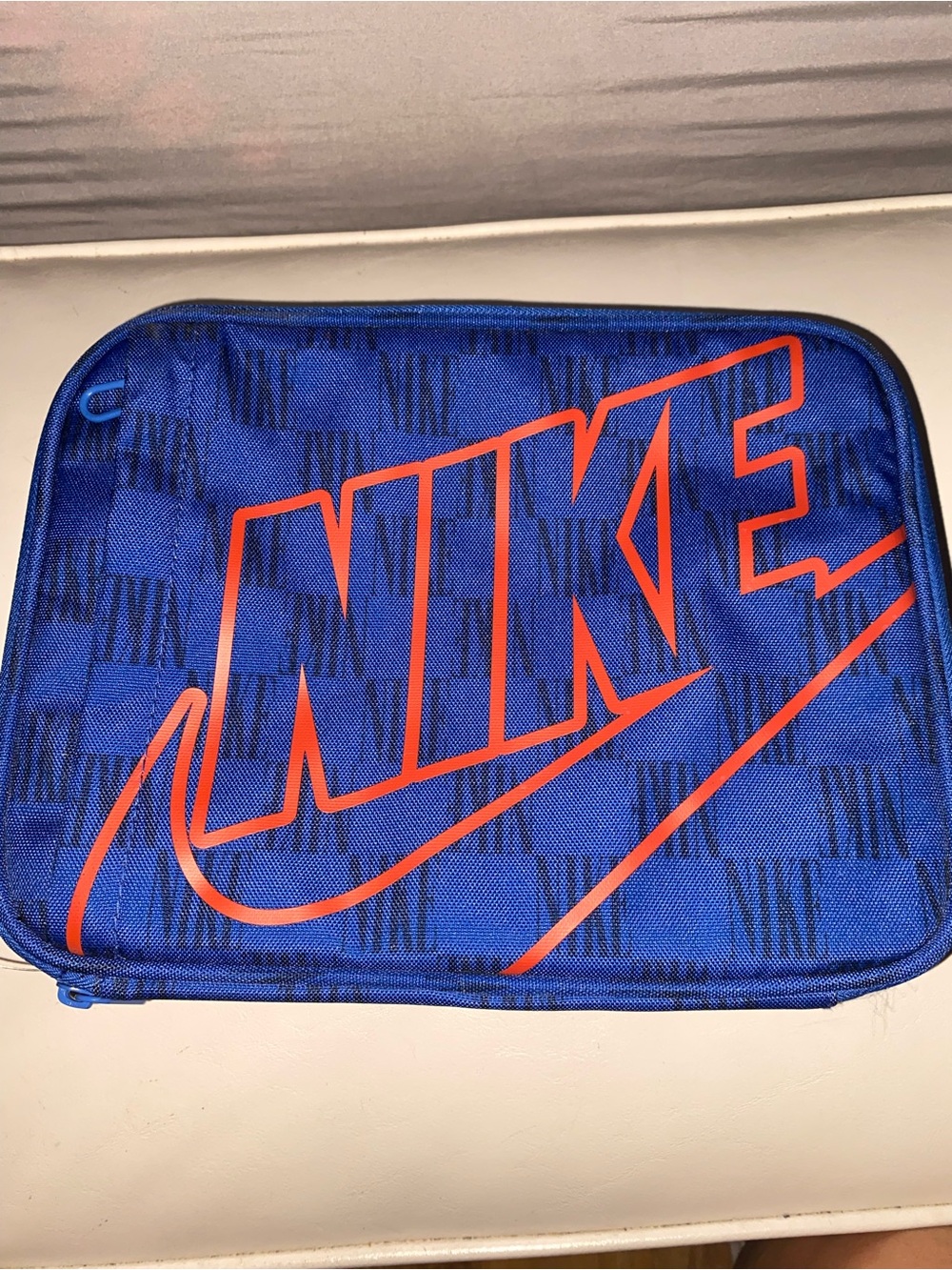 Nike Blue and Orange Men’s Toiletry Pouch - Bold Logo